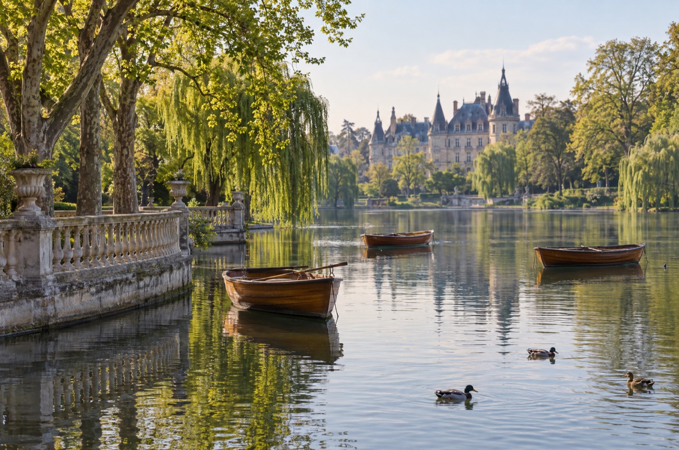 The boating lake in the City Park