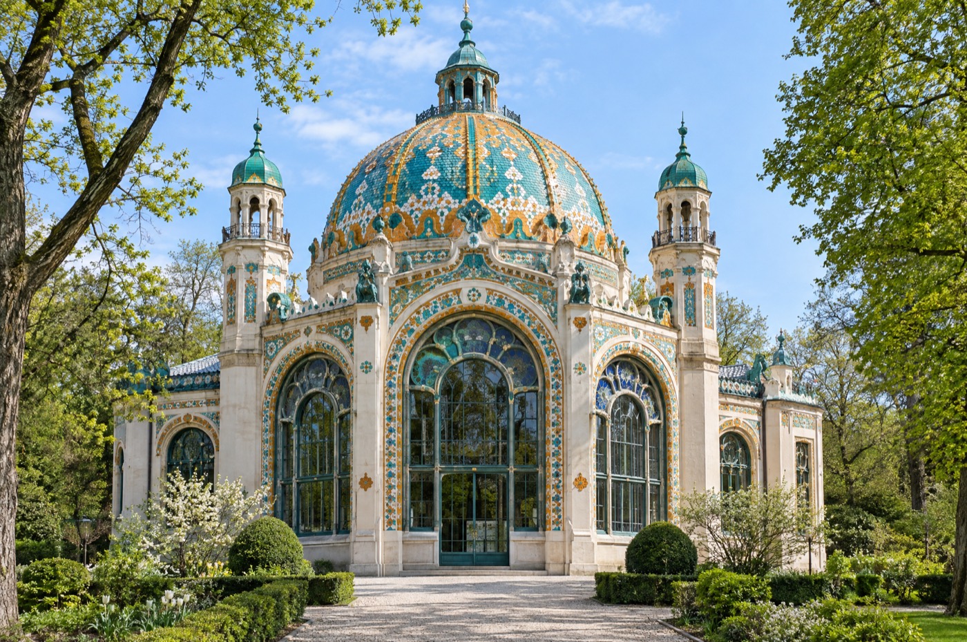 The Art Nouveau elephant house at Budapest Zoo